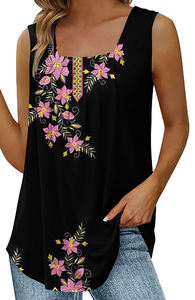 Camiseta sin mangas de entrenamiento ecológica para mujer de algodón 100% de alta calidad al por mayor, camiseta transpirable con ajuste muscular, botón de diseño de logotipo personalizado - Product Image 3