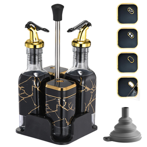 Dispensador De Aceite De Vidrio 750 Ml - Con Medidor Y Tapón De Corcho, Para Cocina Y Restaurante