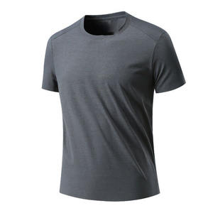 Ammoniac liquide t-shirt à séchage rapide sans couture pour hommes et femmes couleur unie raglan mince col rond cool vêtements de sport à manches courtes - Product Image 2