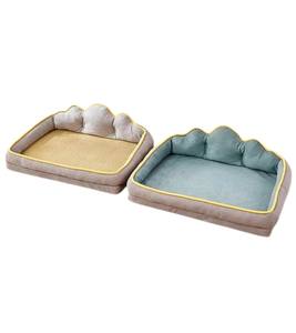 Lit pour animaux de compagnie moderne et doux en nylon et polyester, imprimé animal, amovible, lavable, sans assemblage, pour chiens et chats - Product Image 6