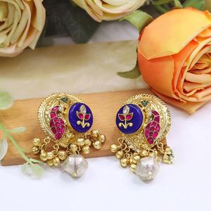 ต่างหูดีไซน์หรูหรา ประดับด้วยเพชร CZ คุณภาพสูง ชุบทอง ดูดีมีระดับ เหมาะสำหรับงานแต่งงานและงานปาร์ตี้ สำหรับผู้หญิงและเด็กผู้หญิง - Product Image 2