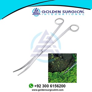 Kit de ciseaux aquatiques en acier inoxydable Outil pour plantes longues pour aquariums d'eau salée et d'eau douce Outils de nettoyage de miroir de coupe de réservoir d'onde - Product Image 6