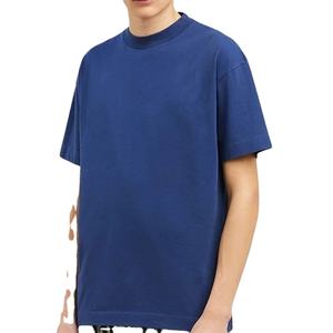 Camiseta en blanco de alta calidad de algodón liso personalizado suelta de manga corta de microfibra de secado rápido transpirable hombres camiseta - Product Image 1