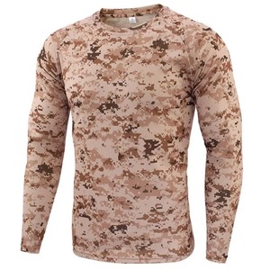 Venta al por mayor de camuflaje de caza Camiseta de manga completa logotipo personalizado secado rápido transpirable ropa de tiro al aire libre hombres Caza y Pesca - Product Image 2