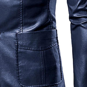 Blazers de Cuero Casuales de Invierno para Hombre, Estilo Urbano, Cierre de un Botón, Personalizables, Tallas Grandes, Transpirables, Alta Calidad, Nuevo Estilo, Última Moda - Product Image 5