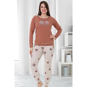 Set pigiama da donna a manica lunga in cotone