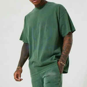 Alta calidad transpirable 100% algodón para hombre conjunto doble cómodo verano gimnasio entrenamiento camiseta pantalones cortos conjunto 2024 última ropa Casual - Product Image 2