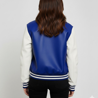 Nouvelle Arrivée : Blousons en Cuir Style Universitaire Tendance pour Femmes, Coupe-Vent, Motif à Carreaux, Design Personnalisé, Veste Utilitaire en Coton