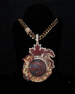 Pendentif Hip Hop personnalisé en argent sterling 925, diamant Moissanite VVS certifié GIA, logo Ice – Personnalisé et passe le testeur - Product Image 1