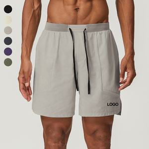 สายรัดเอวยางยืดแบบผูกเชือกสำหรับผู้ชายกางเกงขาสั้นสำหรับออกกำลังกายกางเกงปีนเขาแห้งเร็วกางเกงขาสั้นน้ำหนักเบาสำหรับผู้ชายจัดส่งแบบ DP - Product Image 6