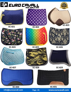 Latest Design Polycotton Lining Saddle Pads Dressage and Western Jumping Style Horse Riding <b>Cushion</b> <b>Filling</b> - Product Image 4