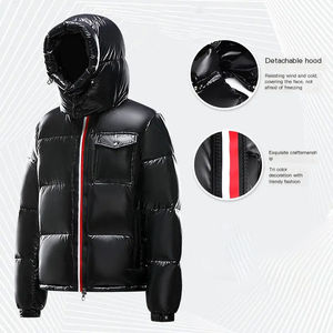 Prix usine à la mode hommes à capuche doudoune épaissie automne hiver activité de plein air loisirs imperméable canard doudoune - Product Image 6