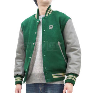 Fabricant pakistanais, faible MOQ, veste d'hiver en cuir et laine, col montant, logo frontal, écologique, coupe-vent, personnalisable - Product Image 1