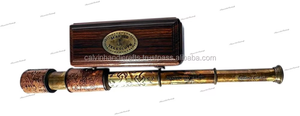 Télescope nautique en laiton Style antique Marine Vintage Spyglass Maritime avec boîte en bois de rose - Product Image 6