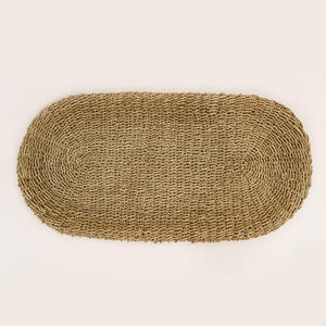 Tapis de sol de qualité supérieure tapis jonc de mer pour la décoration de la maison et de l'hôtel tapis de forme ovale en paille naturelle - Product Image 1