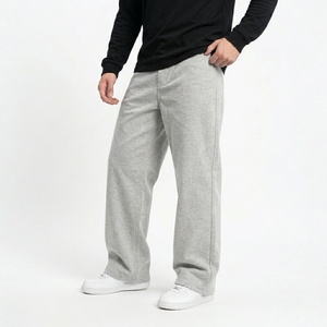 Black Wide Leg Men's Jeans Straight Denim <b>Pants</b> Casual Streetwear Trousers - Product Image 5