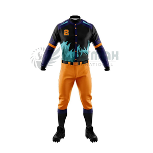 El uniforme de béisbol con ajuste atlético y material flexible que soporta el movimiento completo proporciona comodidad y durabilidad durante el juego - Product Image 1