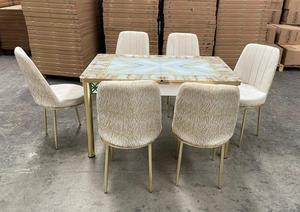 Ensembles de salle à manger modernes et convertibles de luxe, classiques et élégants, en bois et métal, pour la maison, la cuisine, l'hôtel, le restaurant, les villas et les espaces de vie - Product Image 4