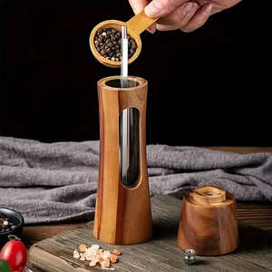 Molinillo de Pimienta de Madera con Alimentación USB Faridabio, 1 Unidad/2 Paquetes, Molinillo de Sal y Pimienta para el Hogar, Empacado en Caja - Product Image 3