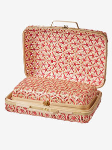 Contemporary Unique Design Set of 2 Bamboo <b>Storage</b> <b>Boxes</b> With Two-Tone Red & Natural Customized at Competitive Price - Product Image 3