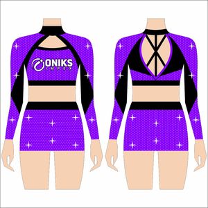 เสื้อและกระโปรงของเชียร์สำหรับผู้หญิงชุดทีมขายส่งชุดเชียร์ลีดเดอร์พิมพ์ซับลิเมชันตามสั่ง - Product Image 2