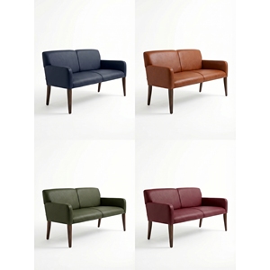 Canapé d'attente moderne en similicuir deux places avec pieds en bois pour bureau, vente en gros 2026 - Product Image 3