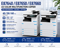 Copieur multifonction couleur A3 reconditionné E87640 E87650 E87660, 40 50 60 ppm, imprimante/scanner recto verso, machine de bureau