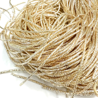 Benang Bordir Metalik Kustom OEM French Bullion Wire, Pemasok Grosir untuk Dekorasi Perhiasan, Gaun, Kerajinan, dan Aksesoris