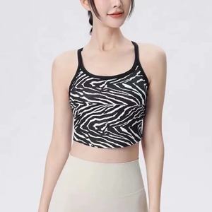 บราออกกำลังกายโยคะสำหรับผู้หญิงเสื้อกล้ามสายเดี่ยวด้านหลังระบายอากาศได้ดีสำหรับเล่นกีฬาและออกกำลังกายสไตล์เรียบง่ายสำหรับฤดูร้อน - Product Image 1