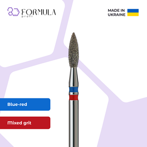 อุปกรณ์ทำเล็บมืออาชีพ ยอดขายดีที่สุด หัวตัดเพชรคมกริบ 2.3 มม. สีน้ำเงิน+แดง คุณภาพสูง - Product Image 1