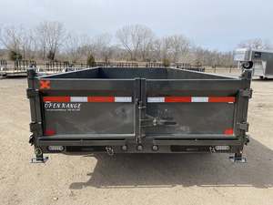 Wholesale Hydraulic Rear Tipper Dump Trailer 14 Ft Steel Full Trailer For Truck Use 7x14 Two Axles Four Wheels Dump Trailer - Product Image 2