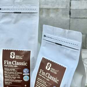 Grains de café espresso torréfié foncé de haute qualité avec goût fruité OEM/ODM vente en gros à bas prix fabricant vietnamien emballés dans un sac - Product Image 5