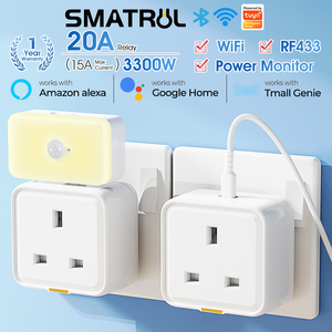 Tuya Smart Home Stekker UK US EU Universele Stekker 16A WiFi RF433 Energiemeter <span class=keywords><strong>Timer</strong></span> APP Spraakbesturing Werkt met Alexa Google Home - Product Image 4