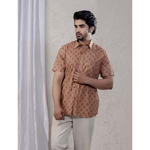 Camisas Casuales de Manga Corta Estampadas 100% Algodón para Hombre, Tela Popelina Transpirable, Talla XL - Product Image 3