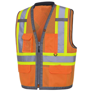 100% Polyester haute exigence meilleure qualité gilet de travail réfléchissant pour hommes gilet de travail sur mesure gilet de sécurité à quantité minimale de commande bas - Product Image 1