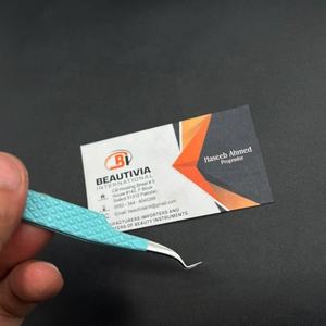 Pinzas de extensión de pestañas de acero sostenible con recubrimiento de color personalizado logotipo personalizado 90 grados y pinzas de belleza de aislamiento - Product Image 6