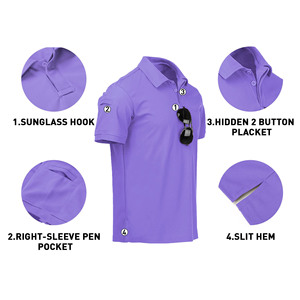 T-shirt pour homme avec des imprimés créatifs pour un look unique Polo T-shirt en polyester Polos de golf personnalisés en polyester et élasthanne - Product Image 4