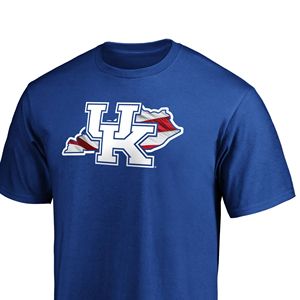 Kentucky Wildcats <b>UK</b> Logo State Outline T-Shirt Royal Blue 100% Cotton Printed Plus Size Casual <b>Fan</b> Gear - Product Image 3