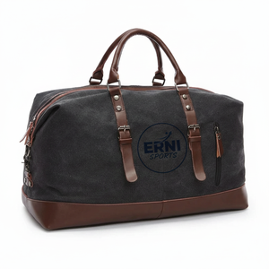 Bolsa de Viaje de Piel Auténtica Erni Sports para Hombre, Equipaje de Mano, 50-70L, Grande, para Fin de Semana o Viajes Cortos - Product Image 1
