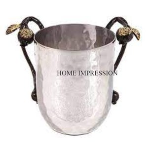 Hammered Stainless Steel Kitchen Tea and Coffee Drinking Mug <b>With</b> Designing Round Border Best Selling Table Decorative Drink Mug - Product Image 2