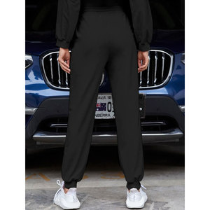 Pantalon de survêtement en molleton pour femme pantalon de survêtement en coton décontracté Streetwear entraînement bas de piste hiver pantalon chaud Logo personnalisé - Product Image 2