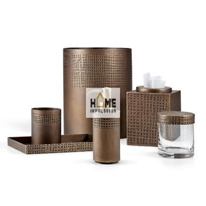 Juegos de baño de Metal personalizables, accesorios de decoración india de lujo, venta al por mayor - Product Image 2