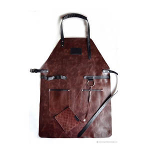 Delantal de cuero de vaca dorado personalizado de alta calidad, impermeable, protección de soldadura, ropa de seguridad, tela, uso en la cocina - Product Image 5