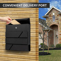 Boîte aux lettres moderne en acier inoxydable pour jardin, style Vietnam, murale, personnalisable en couleur et design