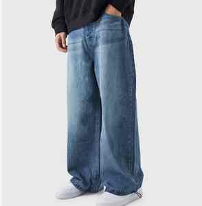 Pantalones Vaqueros de Mezclilla Holgados de Estilo Urbano para Hombre, Lavados y Desgastados, Estilo Vintage, Unisex, Talla Grande - Product Image 4