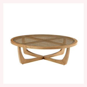 2025 Minimalist Rattan & Wood Coffee Table High-End, Chic & Functional Designed for Modern Homes, Offices & Cozy Living Spaces - Product Image 4