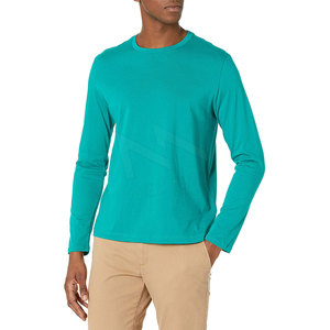 Customizable 100% Cotton Men's T-Shirt High Quality Full <b>Sleeve</b> Long <b>Arm</b> Top Breathable Letter Pattern Design - Product Image 3