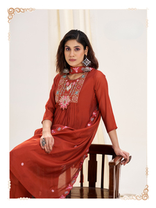 Última colección de suave seda Mull chanderi con ropa interior de algodón - Product Image 2