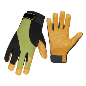 Logo personnalisé Doublure en coton doux Gants de sécurité résistants à l'usure en cuir de vachette fendu résistant à la chaleur - Product Image 1