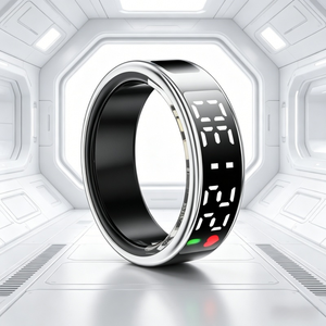 Anillo Inteligente con Monitor de Salud y Sueño, Pantalla OLED, Control por Aplicación, Acero Inoxidable, Resistente al Agua IP68, para Hombres y Mujeres - Product Image 2